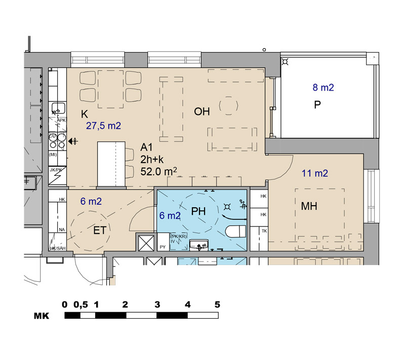 Siihtalantie 14 A1 2h+k 52 m2