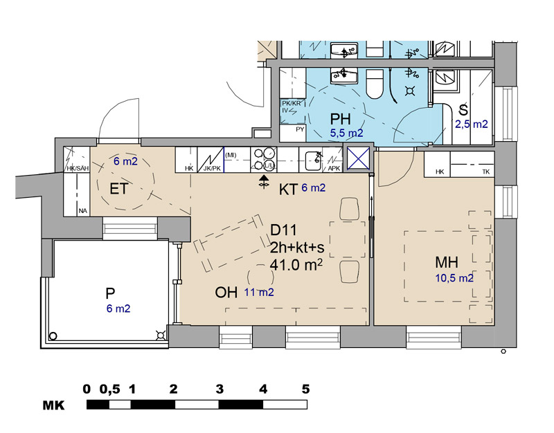 Siihtalantie 12 2h+kt+s 41m2